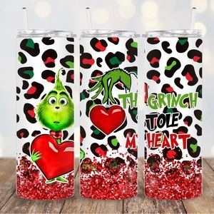 The Grinch Stole My Heart 30oz straight tumbler